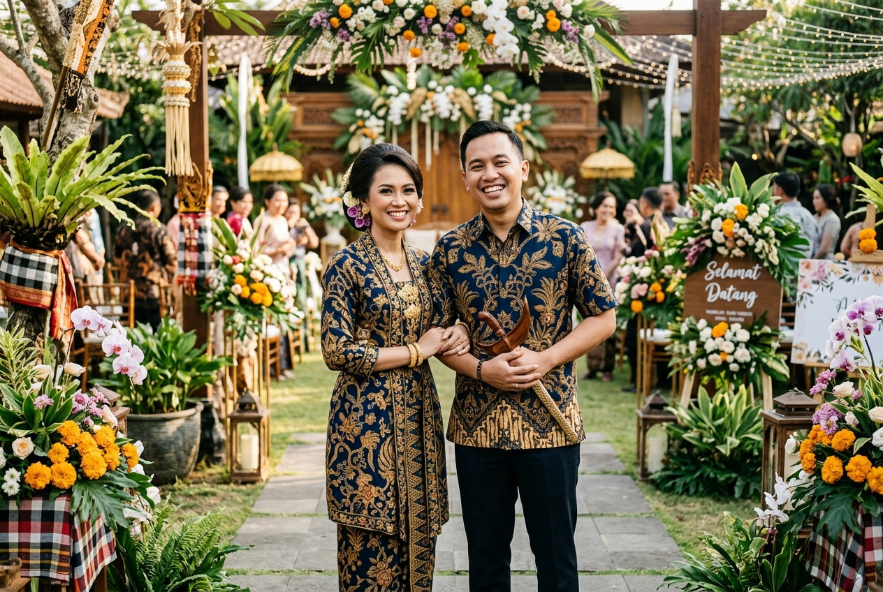 Inspirasi Busana Sarimbit Batik Couple: Tampil Harmonis dan Anggun di Resepsi Pernikahan