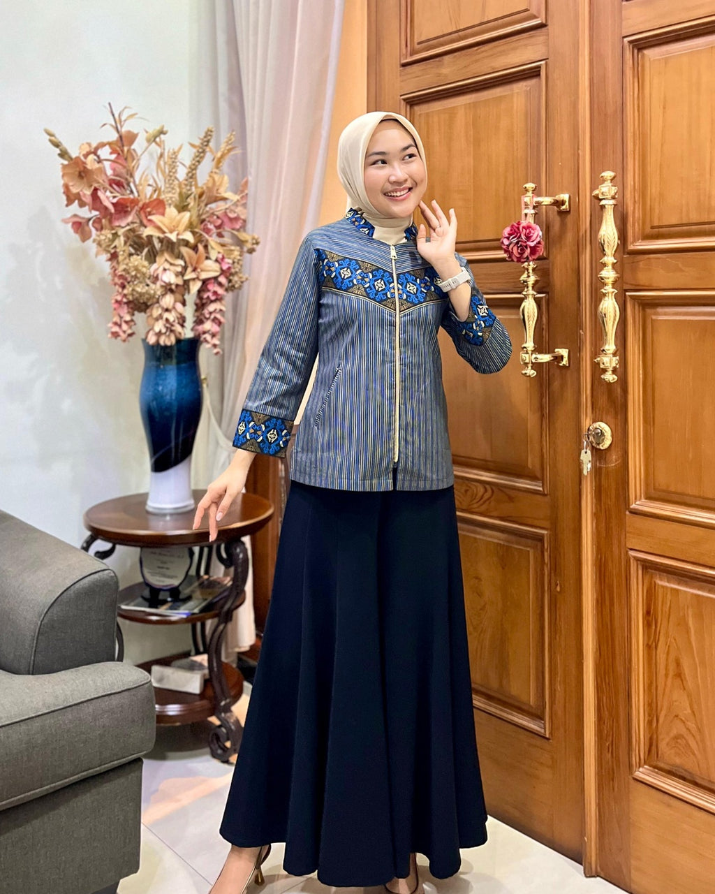 Gamis Batik Katun Primisima Parang Kusumo Elegance - Tampilan 4:5 Foto 1