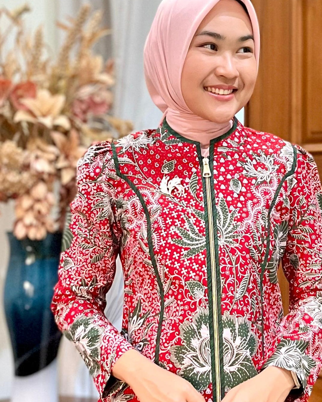 Dress Batik Anak Cewek Cantik Bunga Kupu - Tampilan 4:5 Foto 3