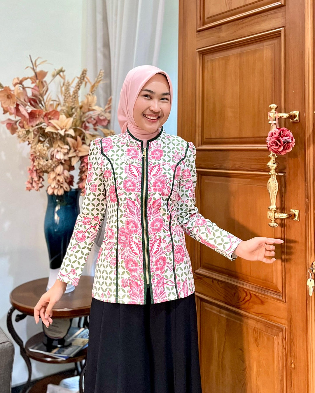 Dress Batik Anak Cewek Cantik Bunga Kupu - Tampilan 4:5 Foto 4