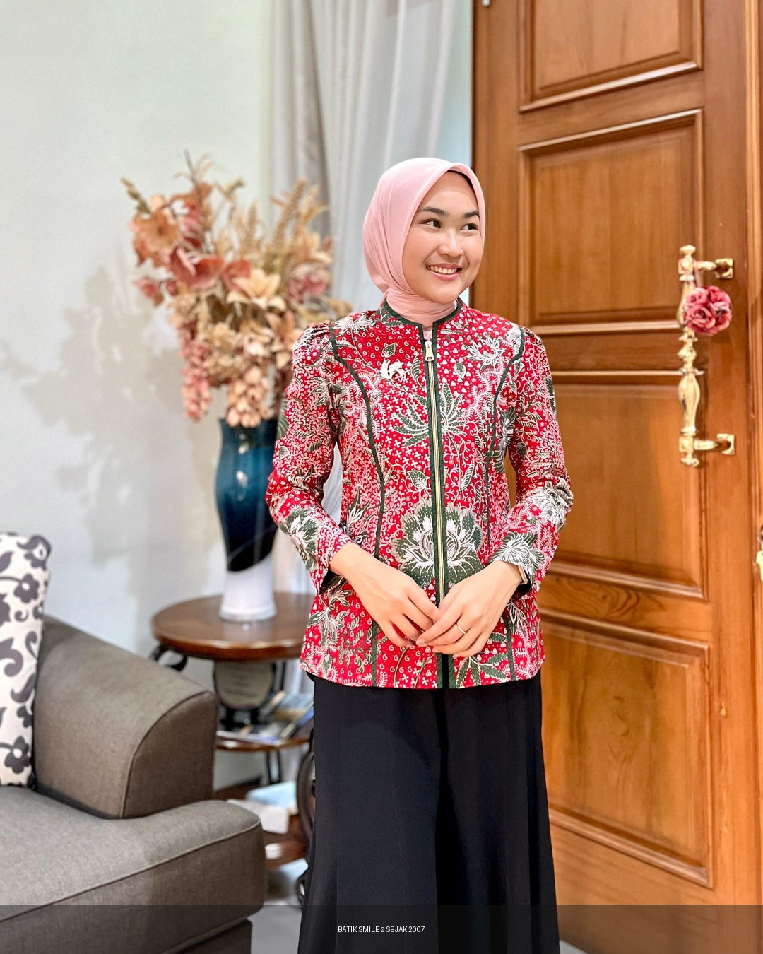 Dress Batik Anak Cewek Cantik Bunga Kupu - Tampilan 4:5 Foto 5
